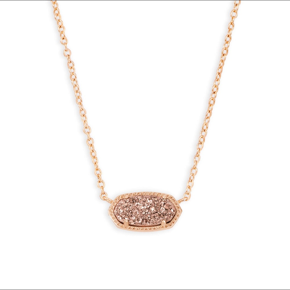 Kendra Scott Rose Gold Druzy Necklace